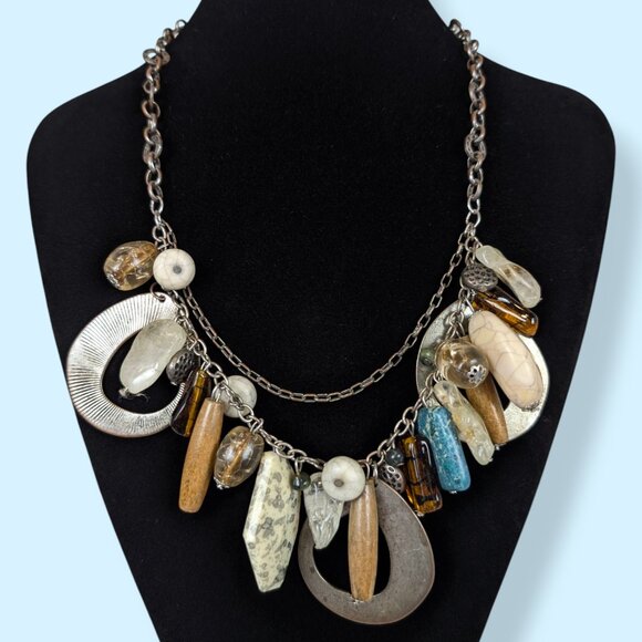 Chico's 2-Strand Bohemian Dangling Necklace - Picture 1 of 5
